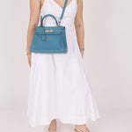 Hermès 2006 Bleu Jean Swift Retourne Kelly 28 PHW - FashioNica