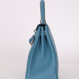 Hermès 2006 Bleu Jean Swift Retourne Kelly 28 PHW - FashioNica