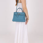 Hermès 2006 Bleu Jean Swift Retourne Kelly 28 PHW - FashioNica