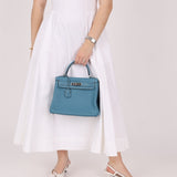 Hermès 2006 Bleu Jean Swift Retourne Kelly 28 PHW - FashioNica