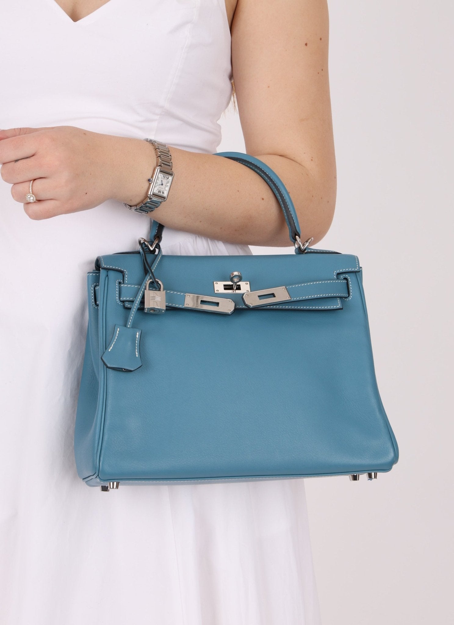 Hermès 2006 Bleu Jean Swift Retourne Kelly 28 PHW - FashioNica