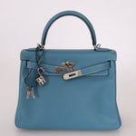 Hermès 2006 Bleu Jean Swift Retourne Kelly 28 PHW - FashioNica