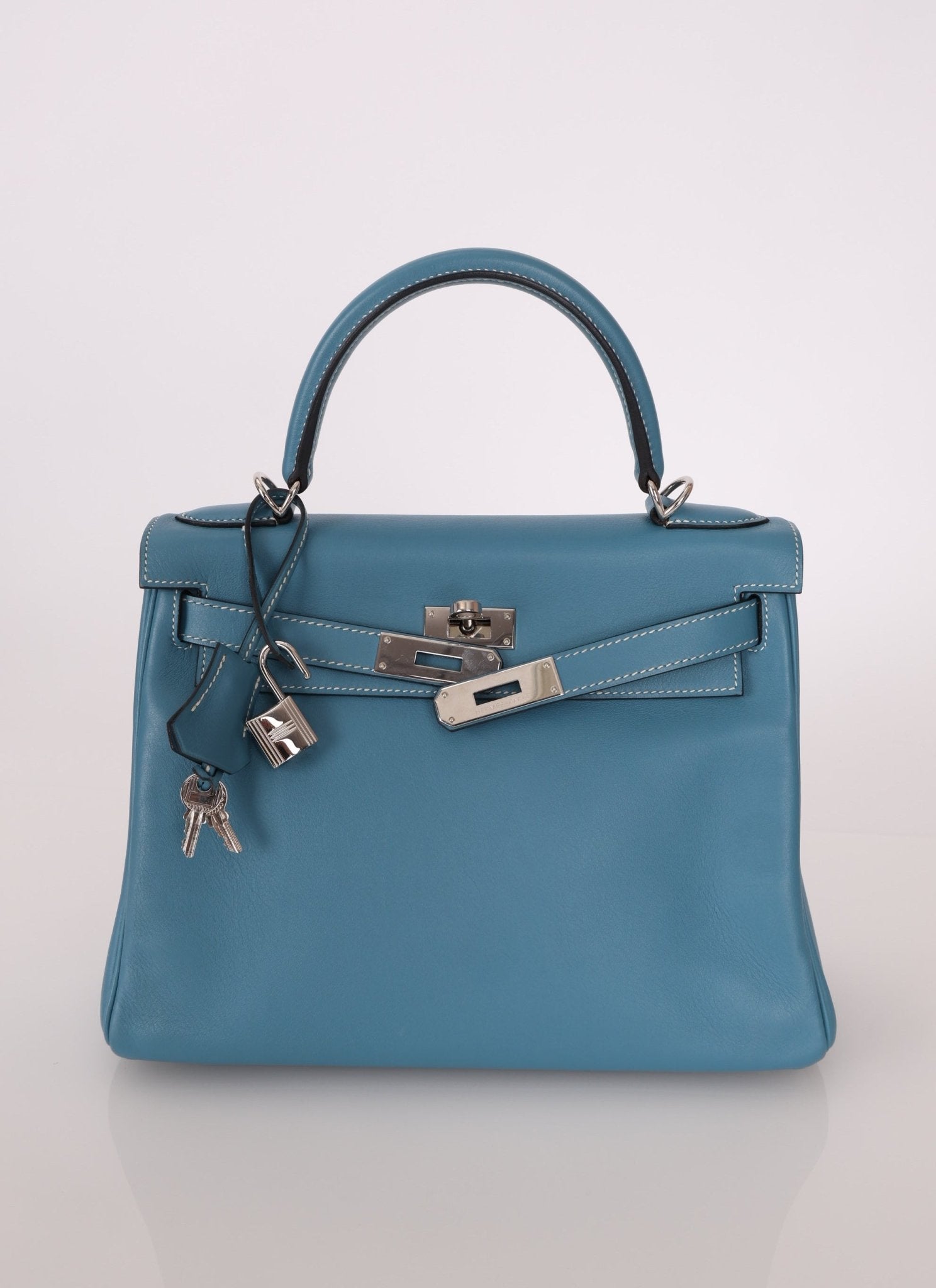 Hermès 2006 Bleu Jean Swift Retourne Kelly 28 PHW - FashioNica