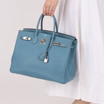 Hermès 2007 Bleu Jean Epsom Birkin 35 PHW - FashioNica