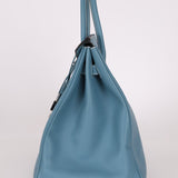 Hermès 2007 Bleu Jean Epsom Birkin 35 PHW - FashioNica