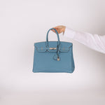 Hermès 2007 Bleu Jean Epsom Birkin 35 PHW - FashioNica