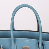 Hermès 2007 Bleu Jean Epsom Birkin 35 PHW - FashioNica