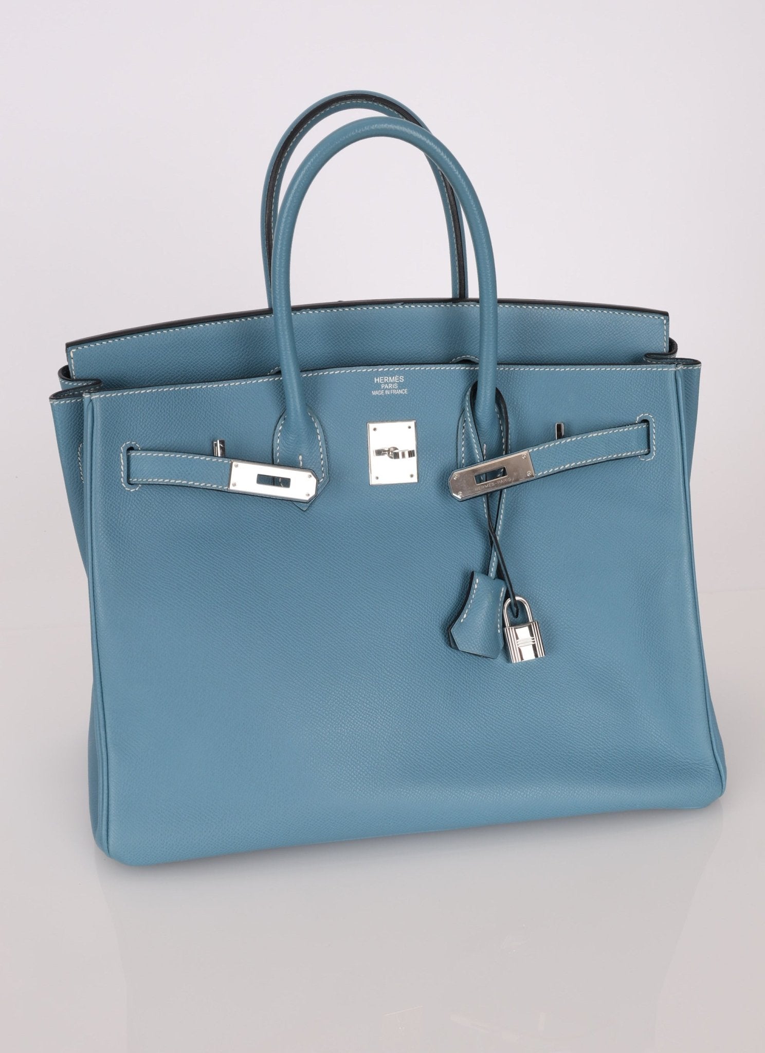 Hermès 2007 Bleu Jean Epsom Birkin 35 PHW - FashioNica