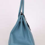 Hermès 2007 Bleu Jean Epsom Birkin 35 PHW - FashioNica