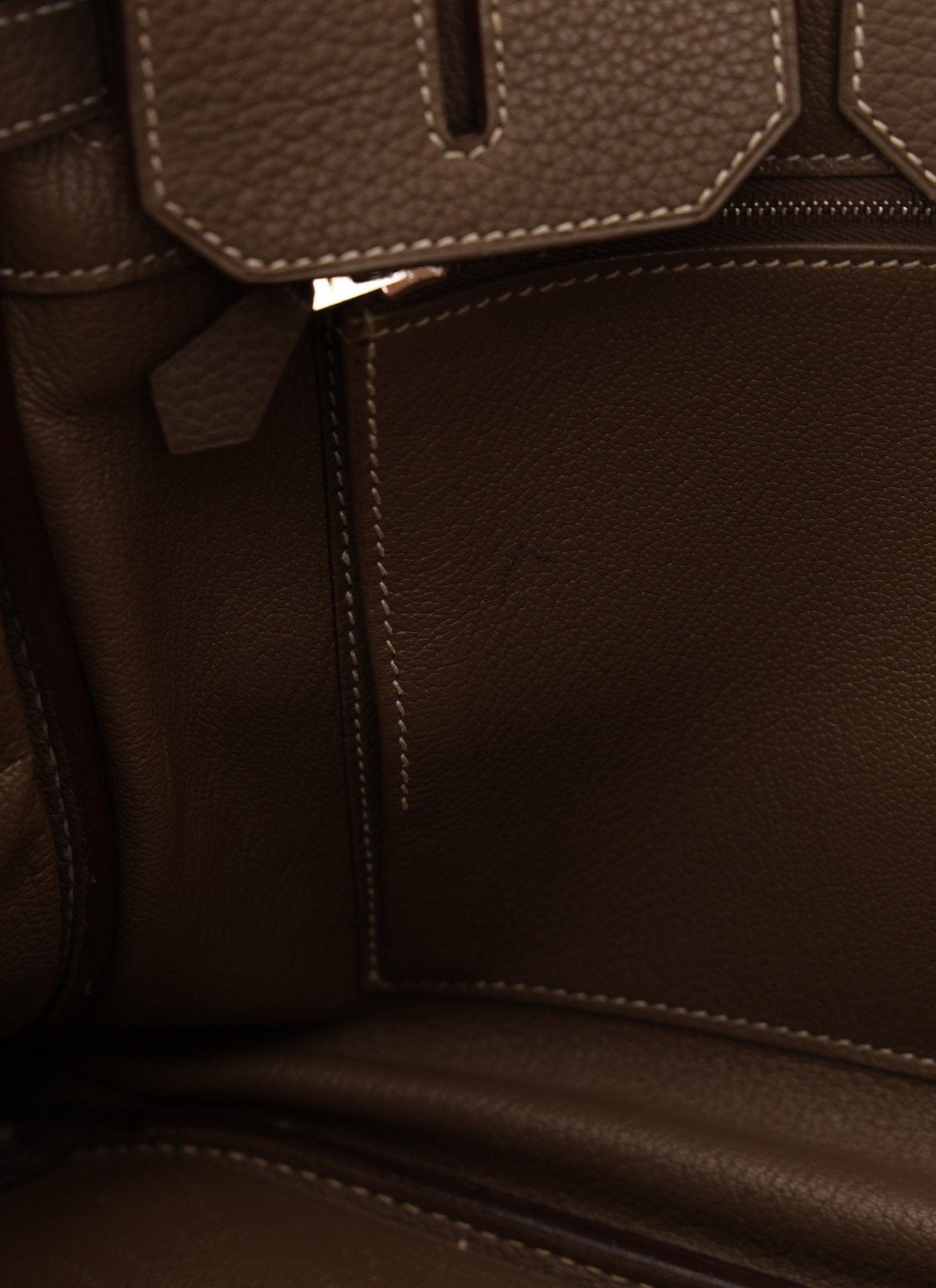 Hermès 2008 Etoupe Clemence Retourne Birkin 35 - FashioNica