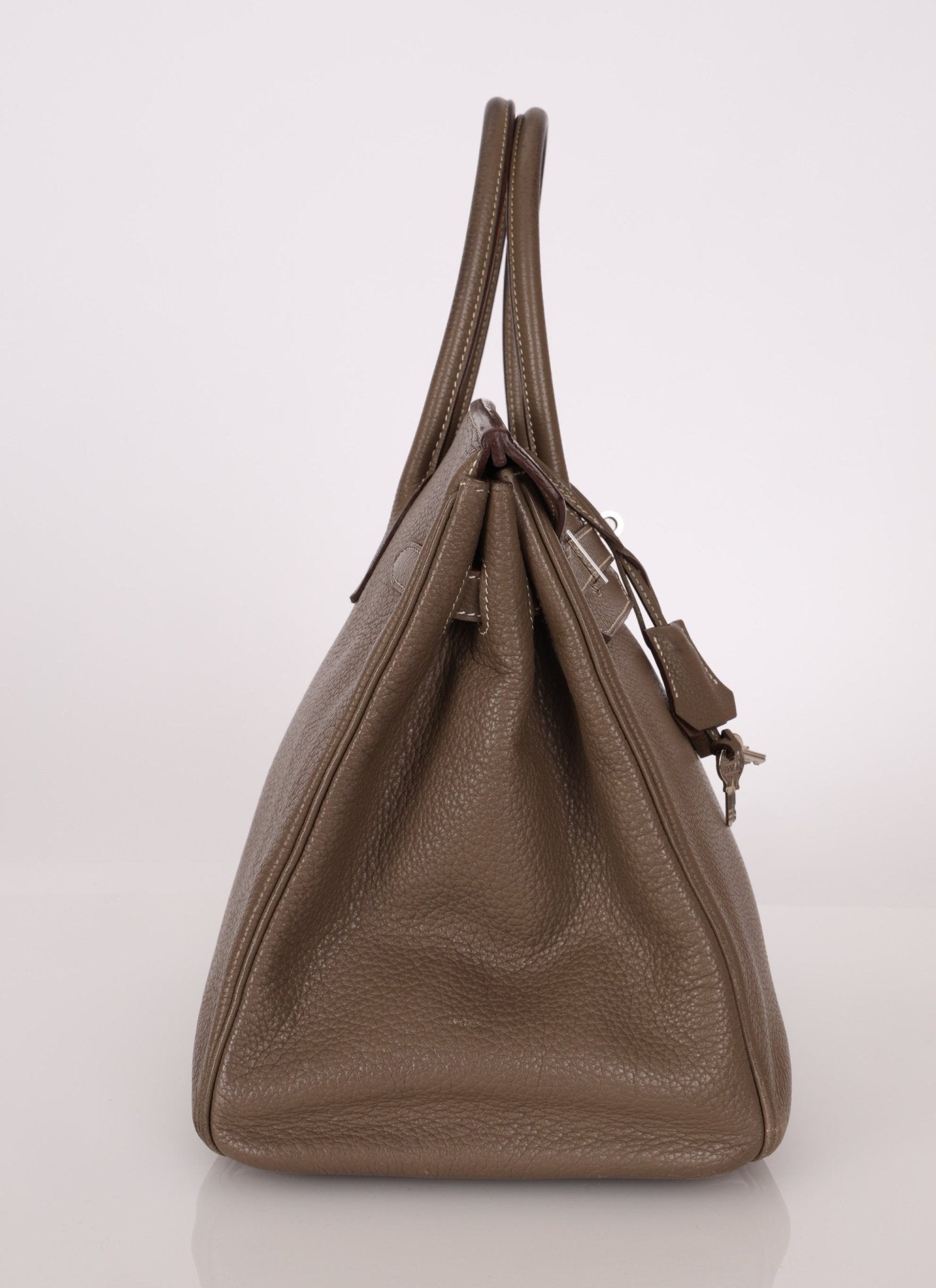 Hermès 2008 Etoupe Clemence Retourne Birkin 35 - FashioNica