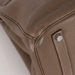 Hermès 2008 Etoupe Clemence Retourne Birkin 35 - FashioNica