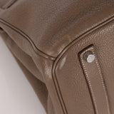 Hermès 2008 Etoupe Clemence Retourne Birkin 35 - FashioNica