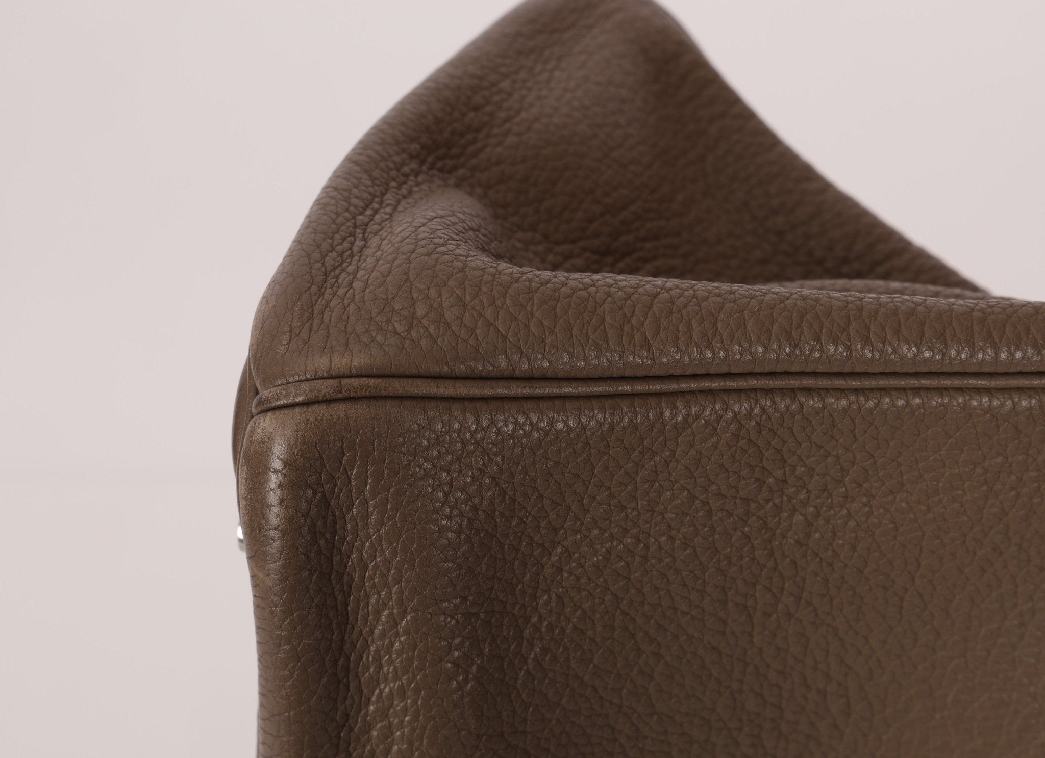 Hermès 2008 Etoupe Clemence Retourne Birkin 35 - FashioNica