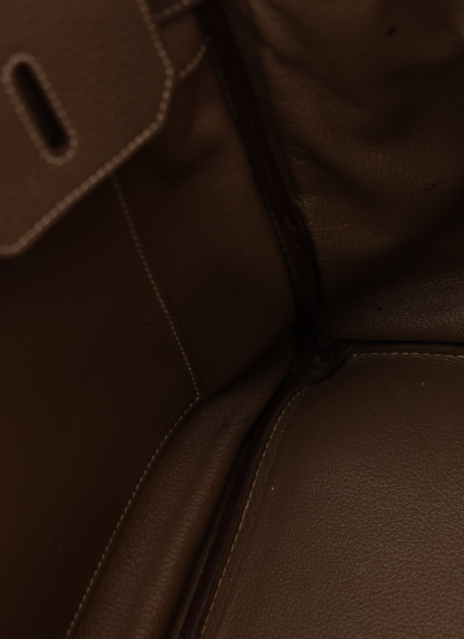 Hermès 2008 Etoupe Clemence Retourne Birkin 35 - FashioNica