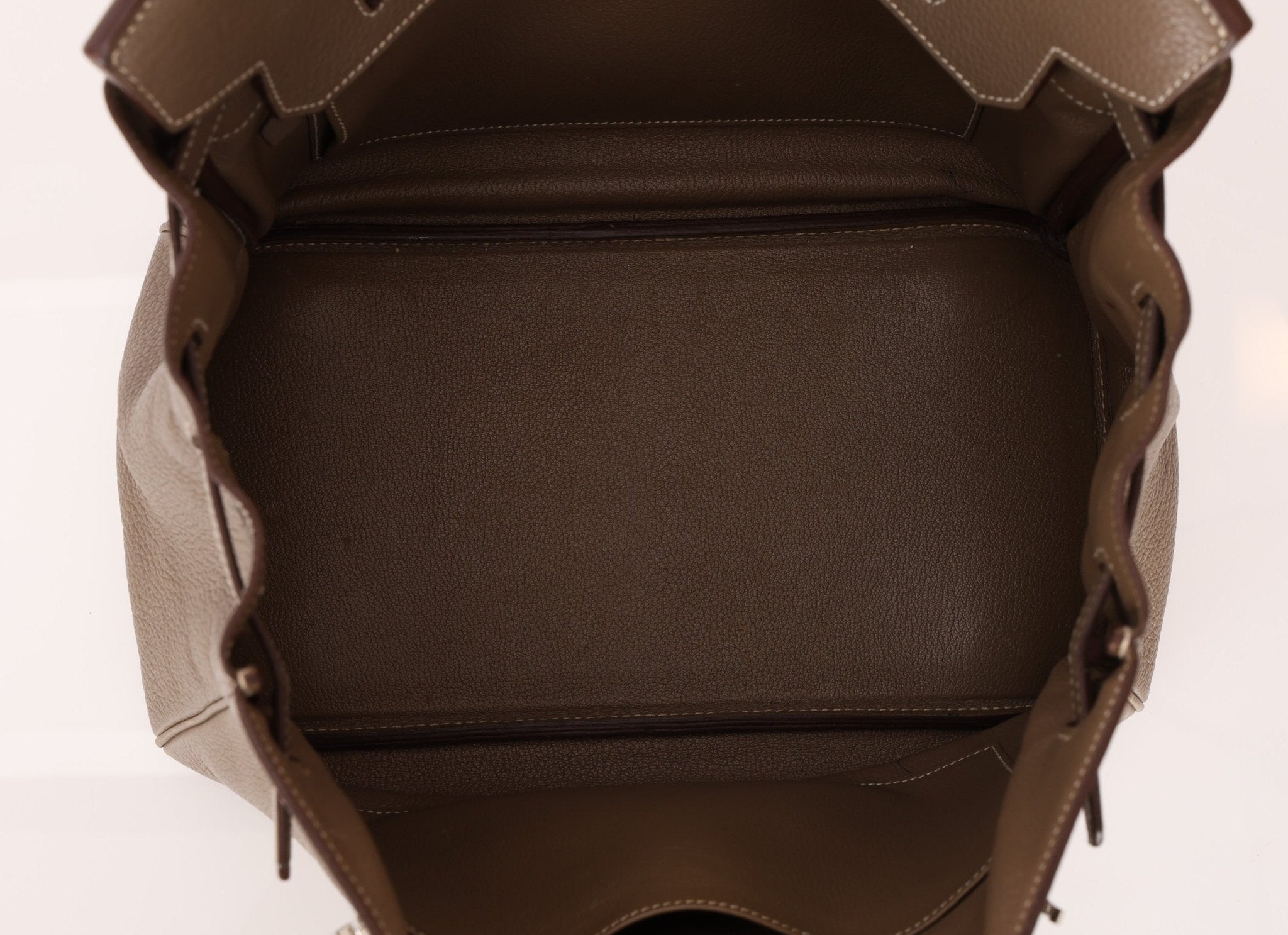 Hermès 2008 Etoupe Clemence Retourne Birkin 35 - FashioNica