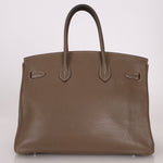 Hermès 2008 Etoupe Clemence Retourne Birkin 35 - FashioNica