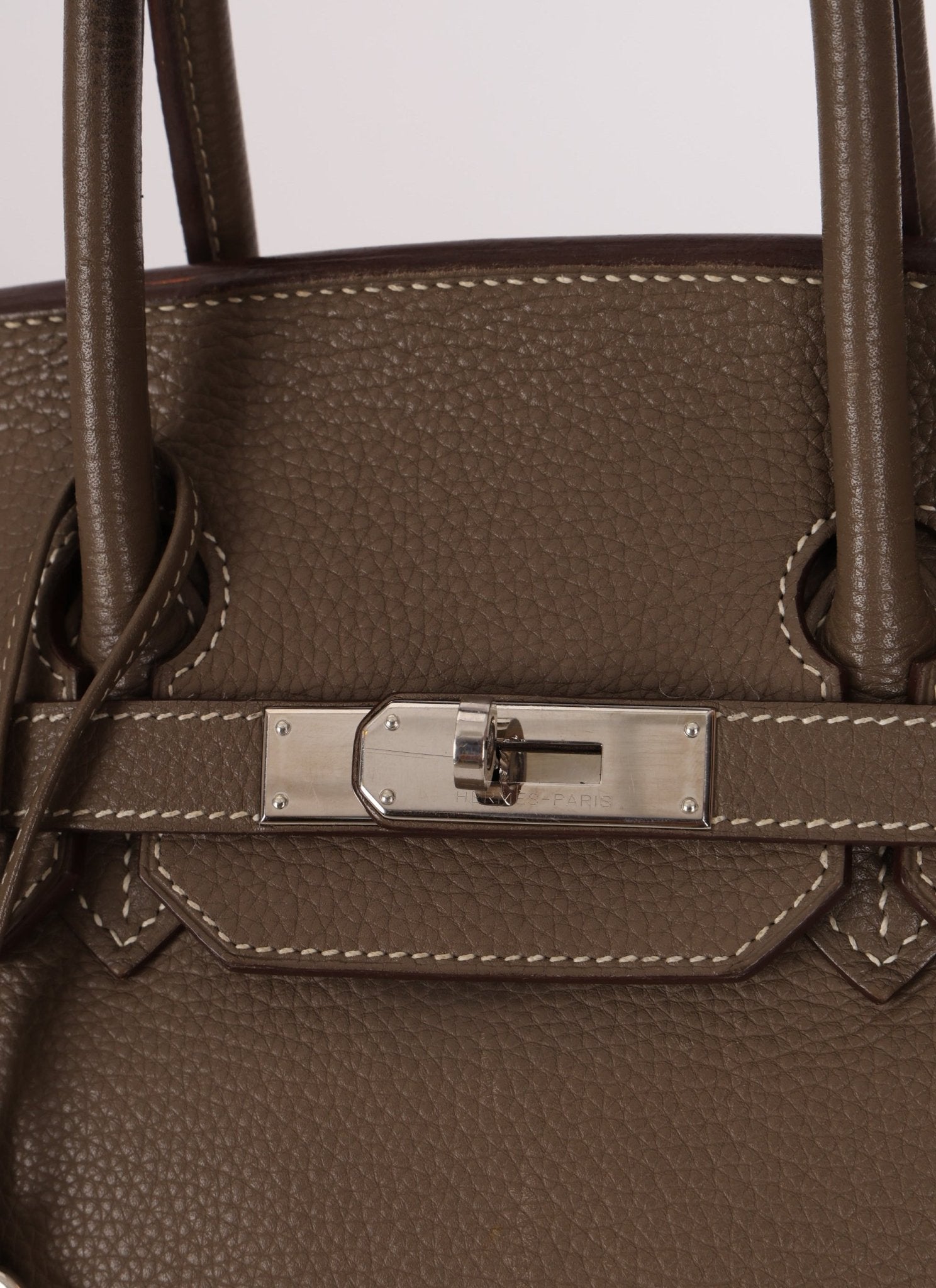 Hermès 2008 Etoupe Clemence Retourne Birkin 35 - FashioNica