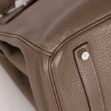 Hermès 2008 Etoupe Clemence Retourne Birkin 35 - FashioNica