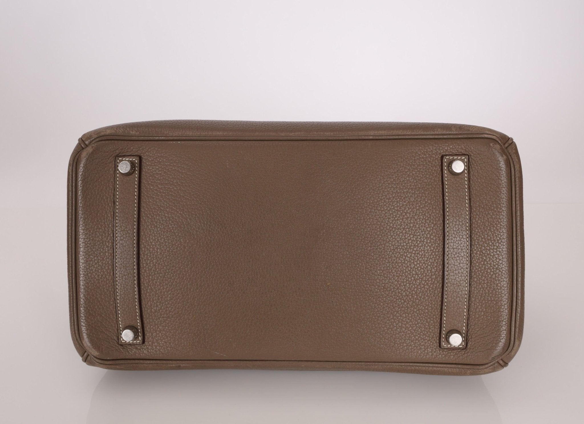 Hermès 2008 Etoupe Clemence Retourne Birkin 35 - FashioNica