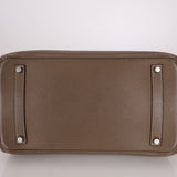 Hermès 2008 Etoupe Clemence Retourne Birkin 35 - FashioNica