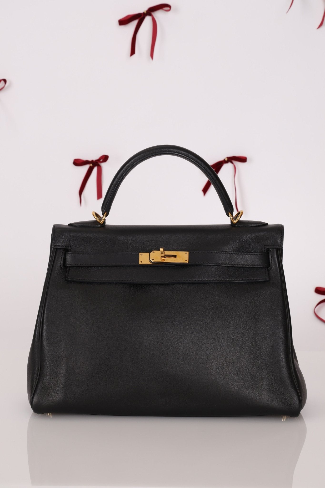 Hermès 2009 Noir Swift Kelly 32 GHW - FashioNica