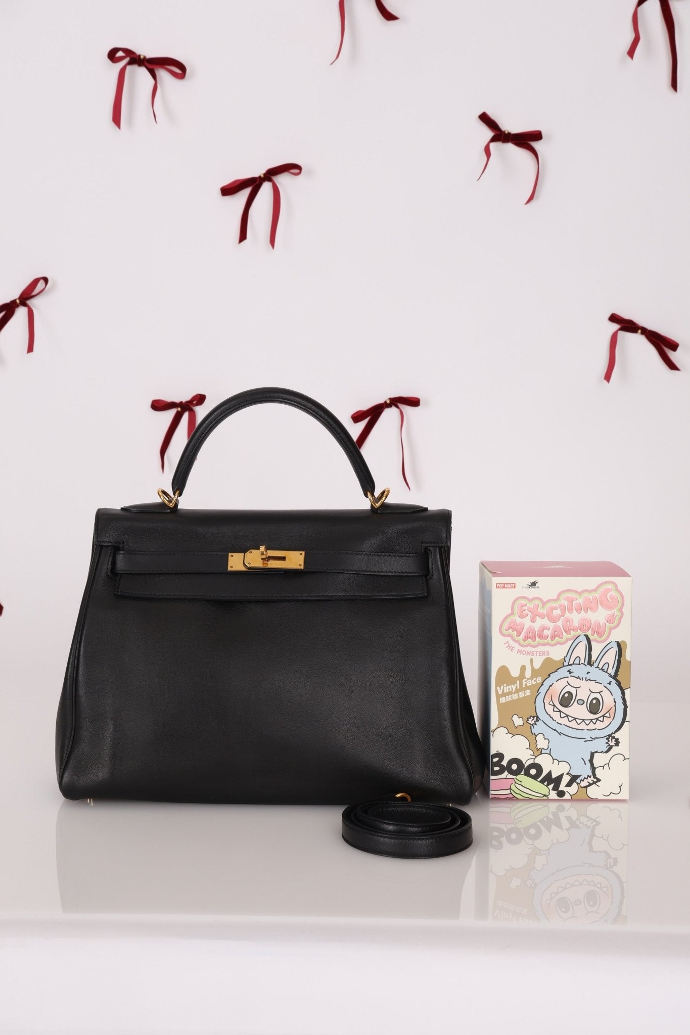 Hermès 2009 Noir Swift Kelly 32 GHW - FashioNica