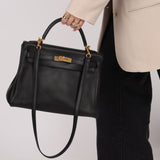 Hermès 2009 Noir Swift Kelly 32 GHW - FashioNica