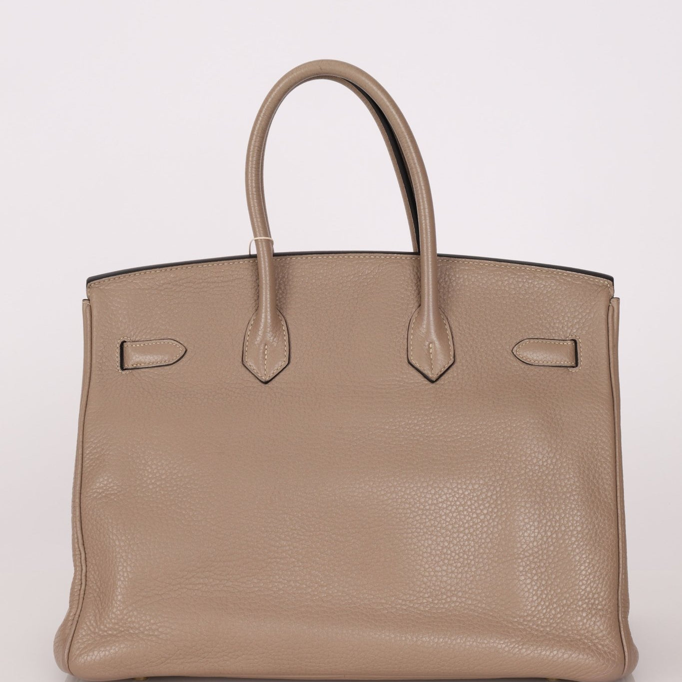 Hermès 2010 Gris Tourterelle Clemence Birkin 35 Retourne GHW - FashioNica
