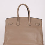 Hermès 2010 Gris Tourterelle Clemence Birkin 35 Retourne GHW - FashioNica
