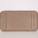 Hermès 2010 Gris Tourterelle Clemence Birkin 35 Retourne GHW - FashioNica