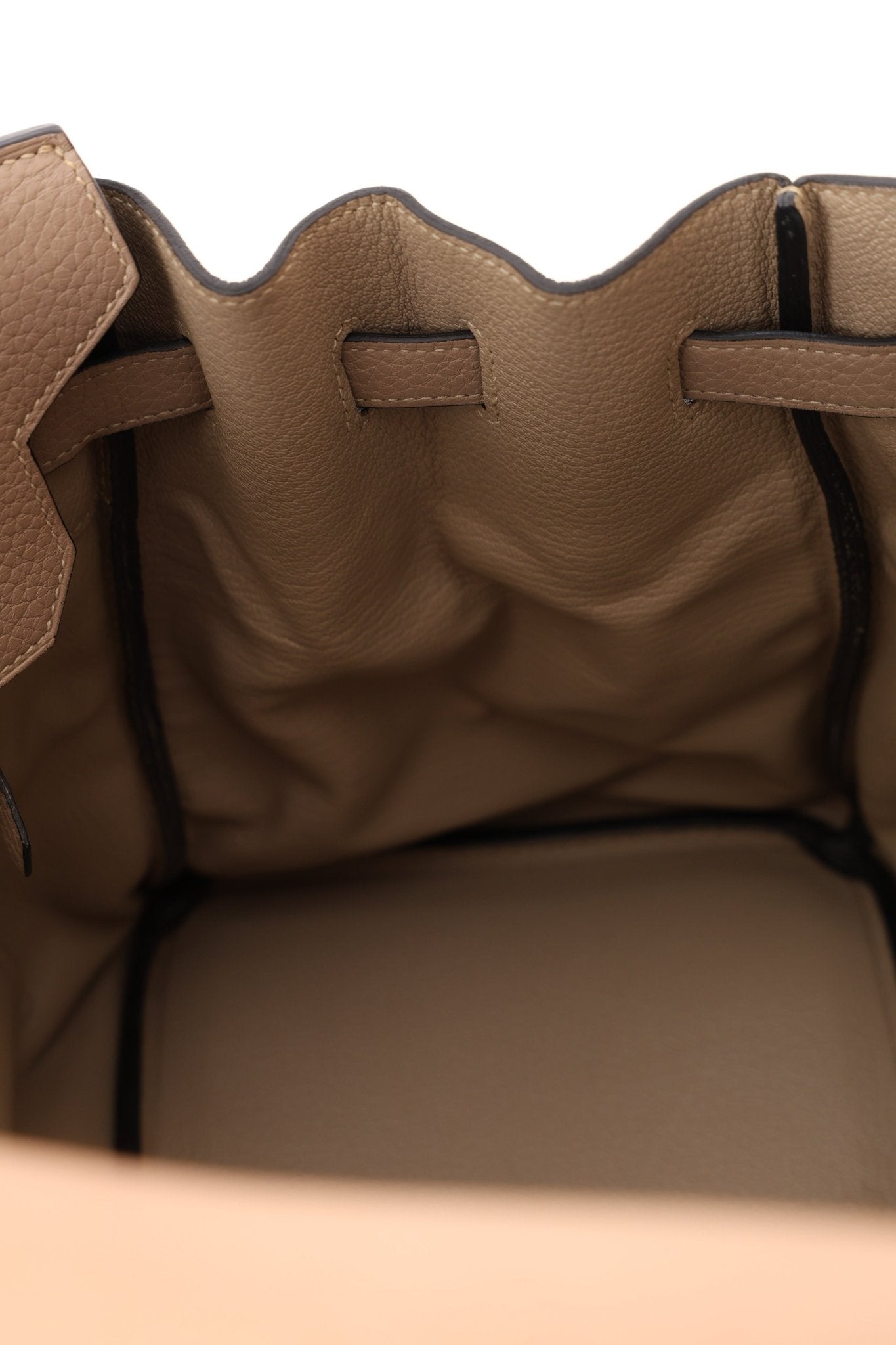 Hermès 2010 Gris Tourterelle Clemence Birkin 35 Retourne GHW - FashioNica