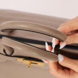 Hermès 2010 Gris Tourterelle Clemence Birkin 35 Retourne GHW - FashioNica