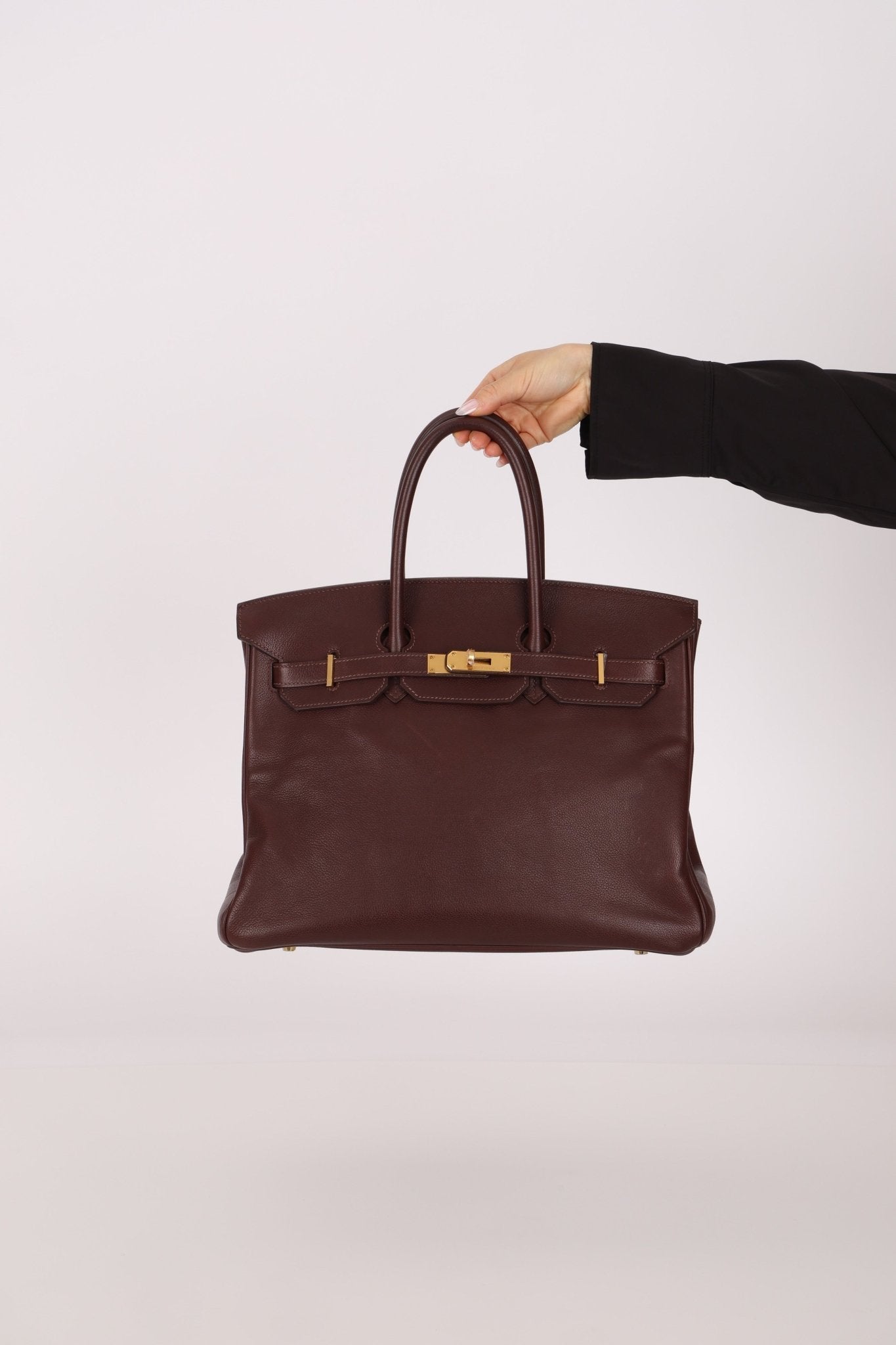 Hermes 2010 Havana Chèvre de Coromandel Birkin 35 Retourne GHW - FashioNica