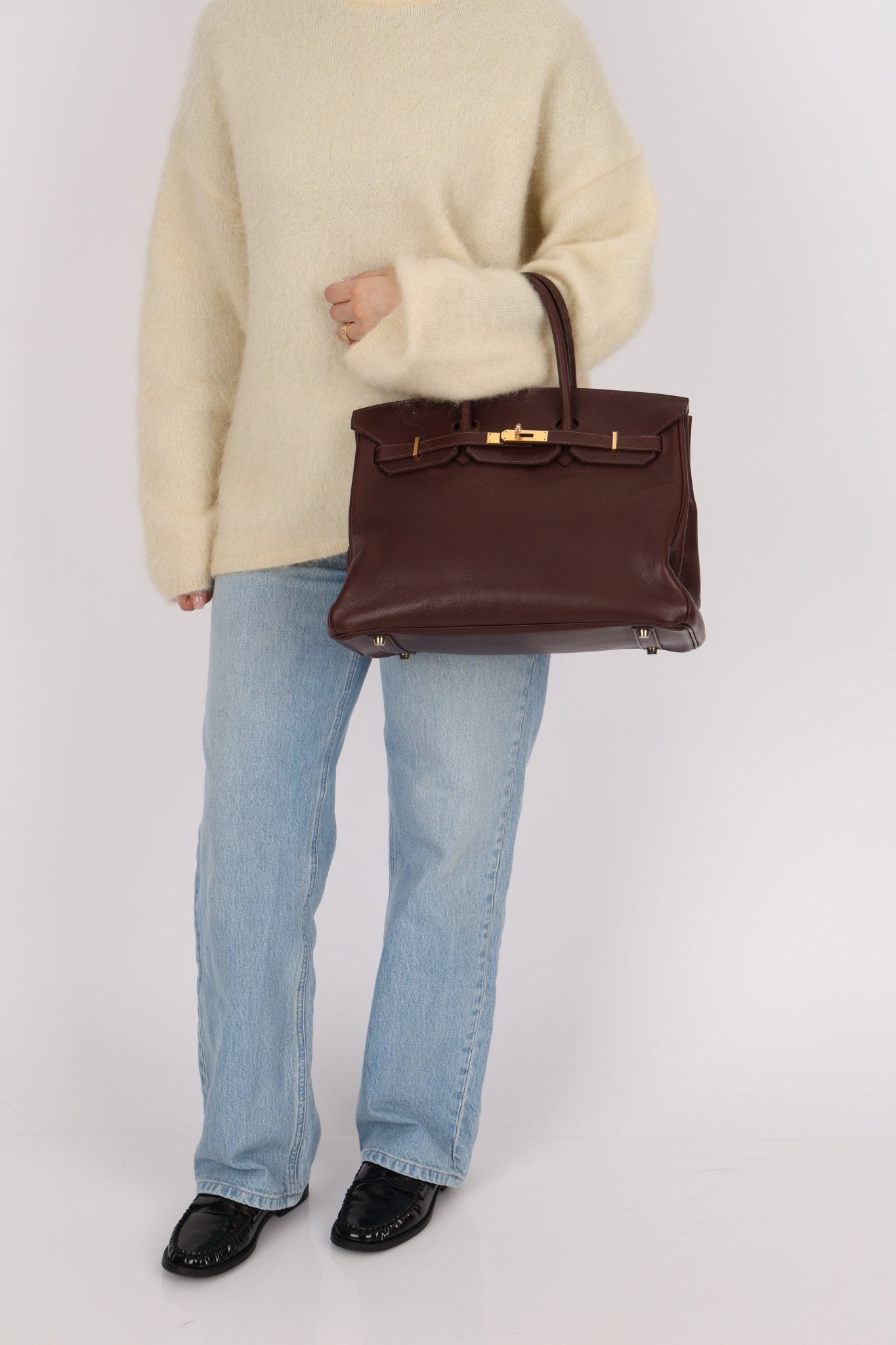 Hermes 2010 Havana Chèvre de Coromandel Birkin 35 Retourne GHW - FashioNica
