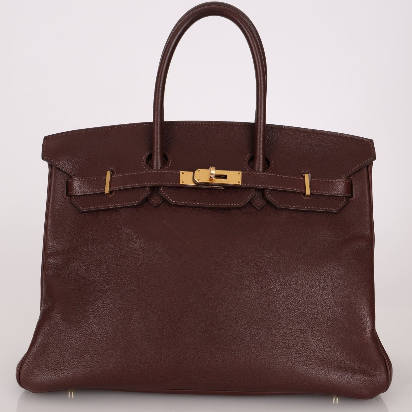 Hermes 2010 Havana Chèvre de Coromandel Birkin 35 Retourne GHW - FashioNica