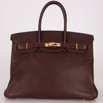 Hermes 2010 Havana Chèvre de Coromandel Birkin 35 Retourne GHW - FashioNica