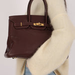Hermes 2010 Havana Chèvre de Coromandel Birkin 35 Retourne GHW - FashioNica