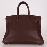Hermes 2010 Havana Chèvre de Coromandel Birkin 35 Retourne GHW - FashioNica