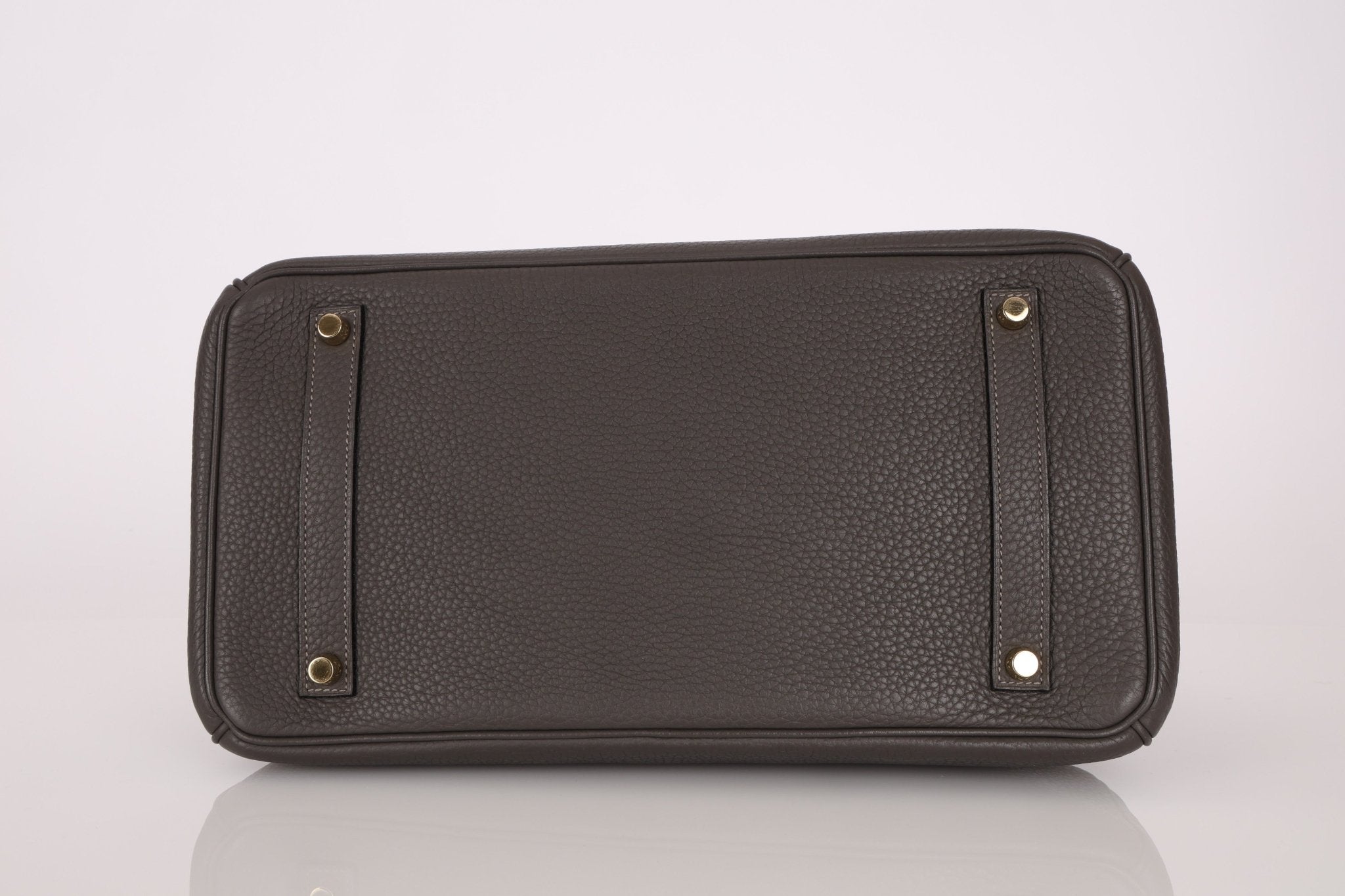 Hermès 2011 Gris Etain Clemence Retourne Birkin 35 GHW - FashioNica