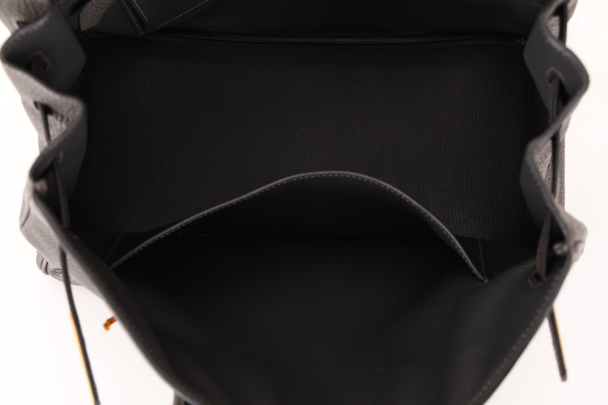 Hermès 2011 Gris Etain Clemence Retourne Birkin 35 GHW - FashioNica