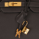 Hermès 2011 Gris Etain Clemence Retourne Birkin 35 GHW - FashioNica