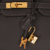 Hermès 2011 Gris Etain Clemence Retourne Birkin 35 GHW - FashioNica