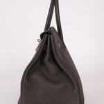 Hermès 2011 Gris Etain Clemence Retourne Birkin 35 GHW - FashioNica