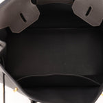 Hermès 2011 Gris Etain Clemence Retourne Birkin 35 GHW - FashioNica