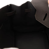 Hermès 2011 Gris Etain Clemence Retourne Birkin 35 GHW - FashioNica