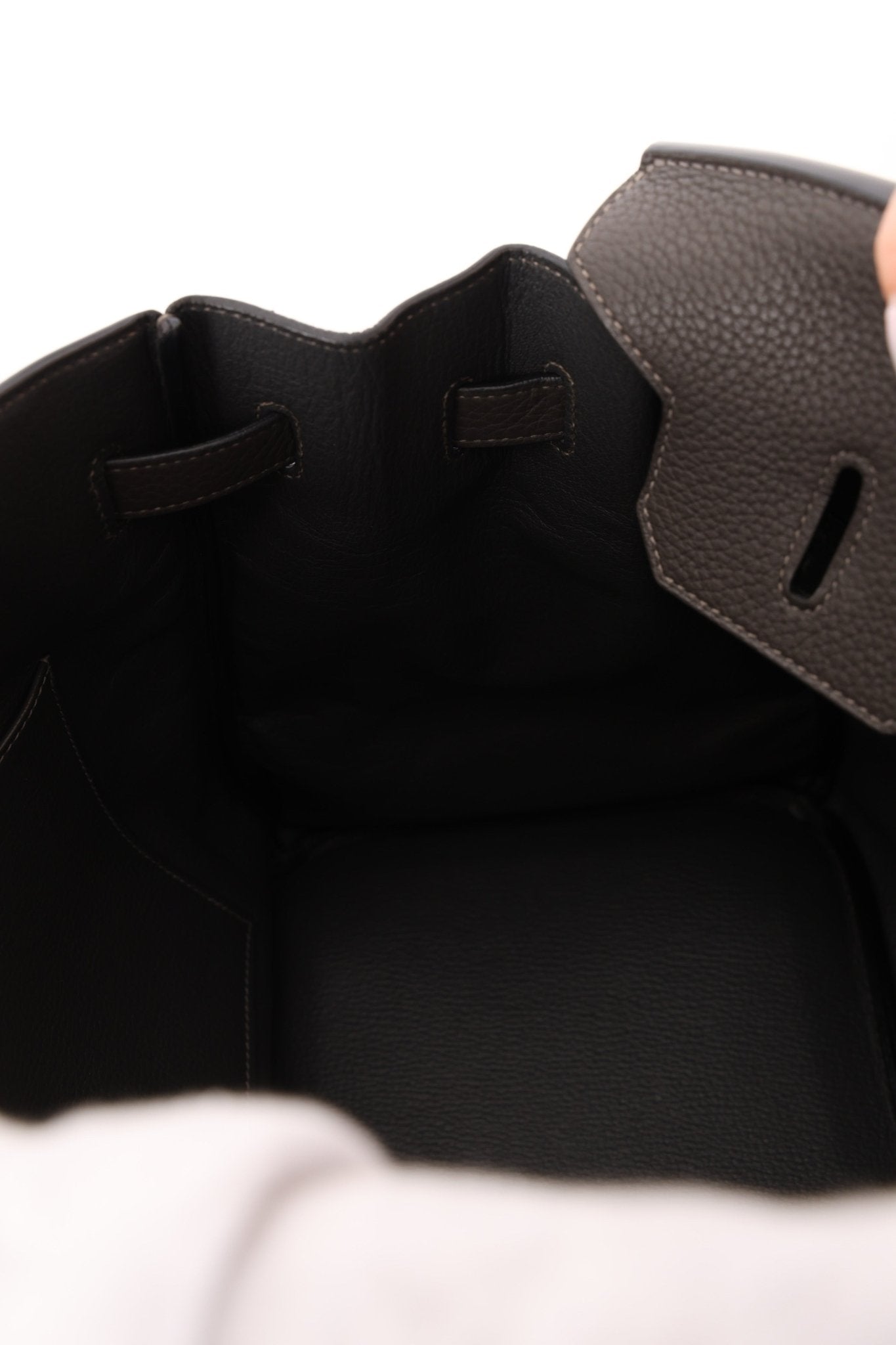 Hermès 2011 Gris Etain Clemence Retourne Birkin 35 GHW - FashioNica