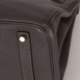 Hermès 2011 Gris Etain Clemence Retourne Birkin 35 GHW - FashioNica