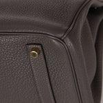 Hermès 2011 Gris Etain Clemence Retourne Birkin 35 GHW - FashioNica