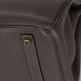 Hermès 2011 Gris Etain Clemence Retourne Birkin 35 GHW - FashioNica